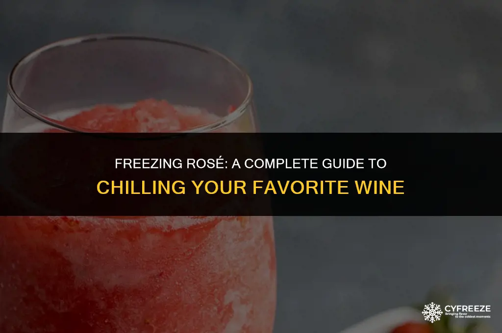 can i put rosÃ© in the freezer