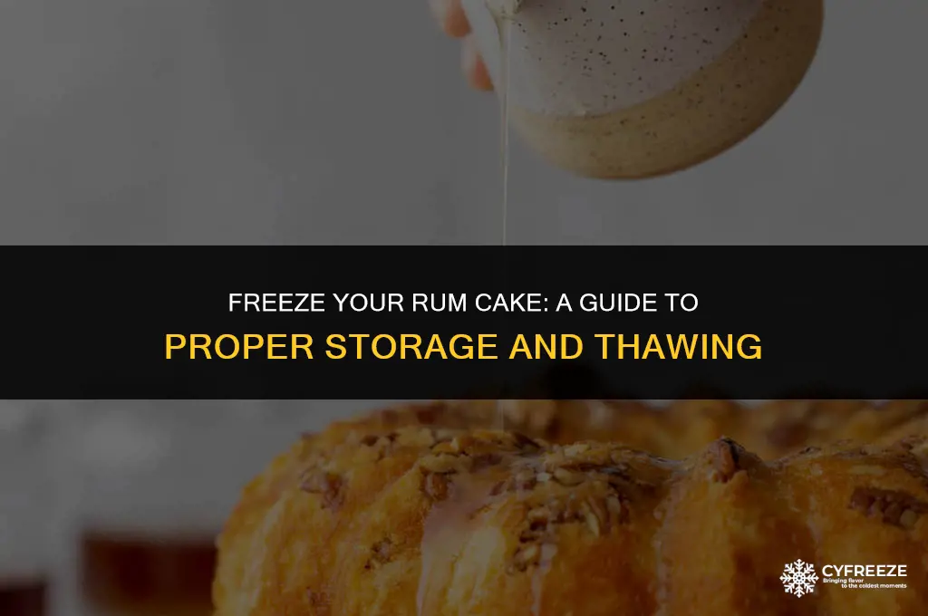 can i put rum cake in the freezer