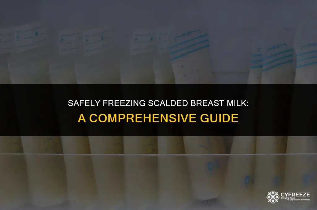 can i put scalded hot breastmilk straight in freezer