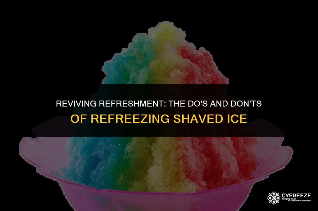 can i put shaved ice back in the freezer