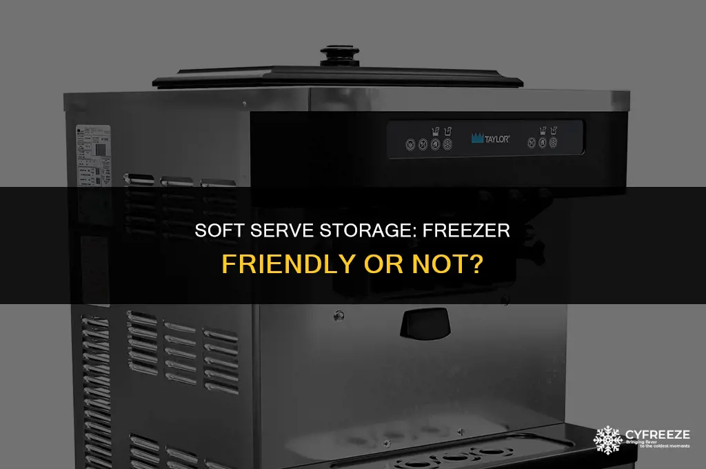 can i put soft serve in the freezer