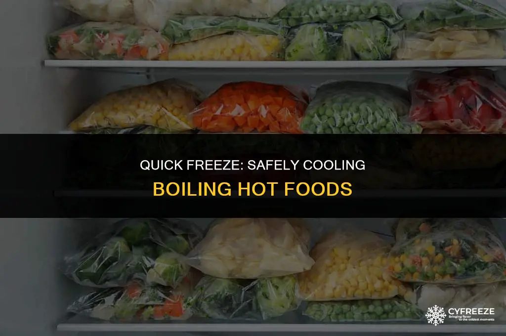 can i put something boiling hot in my freezer