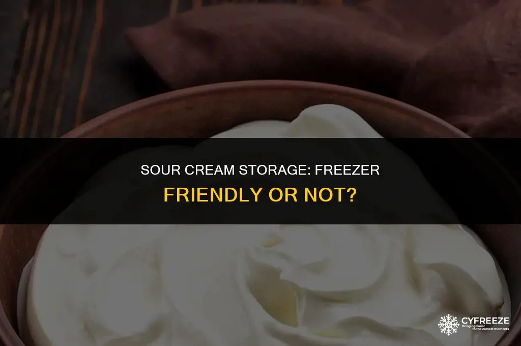 can i put sour cream in the freezer