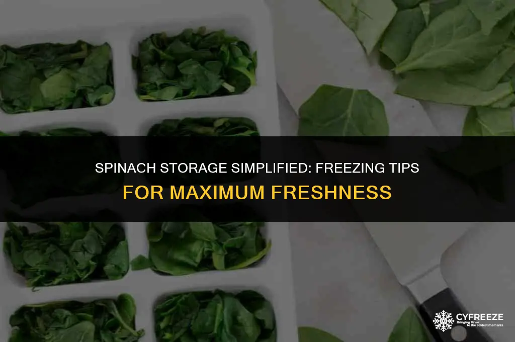 can i put spinach in freezer