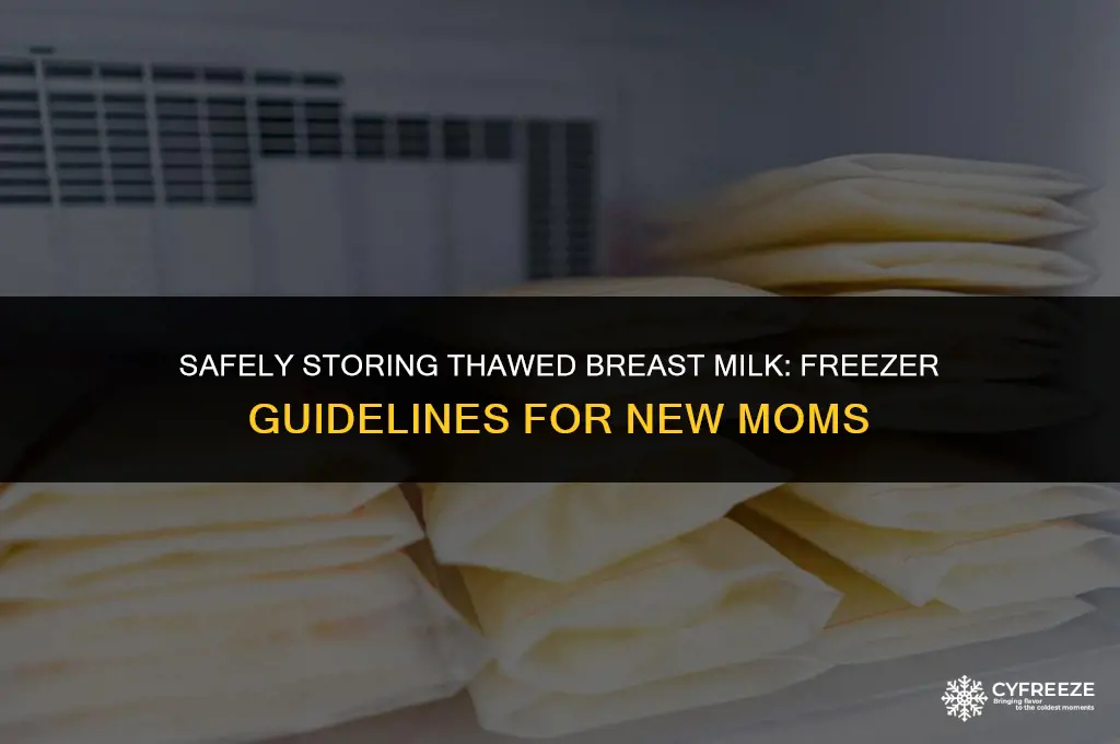 can i put thawed breast milk back in the freezer