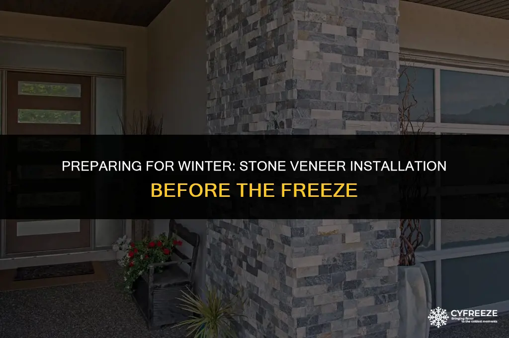 can i put up stone veneer before a freeze