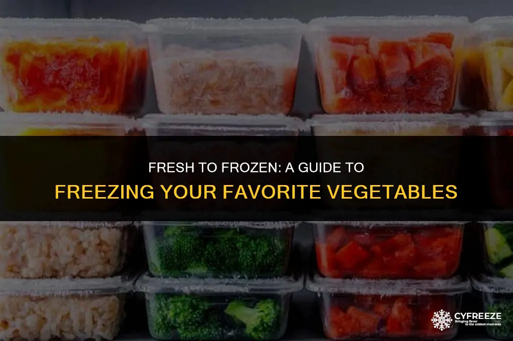 can i put vegetables in the freezer