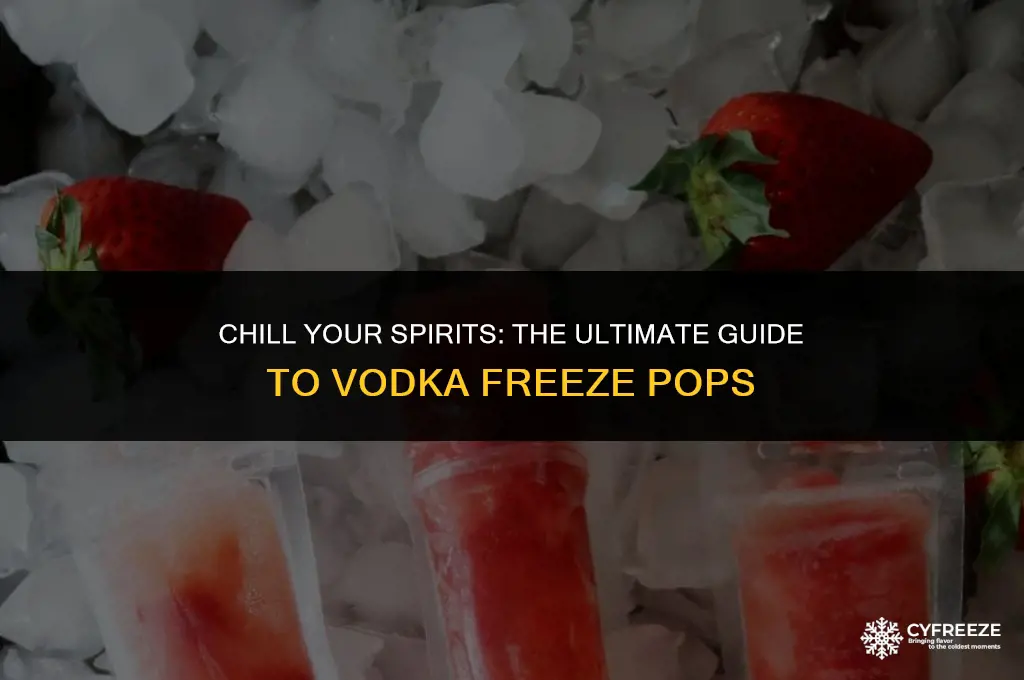 can i put vodka in freeze pops