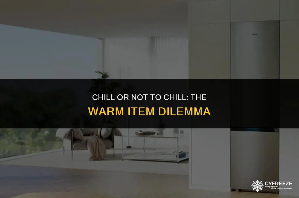 can i put warm items in the freeze