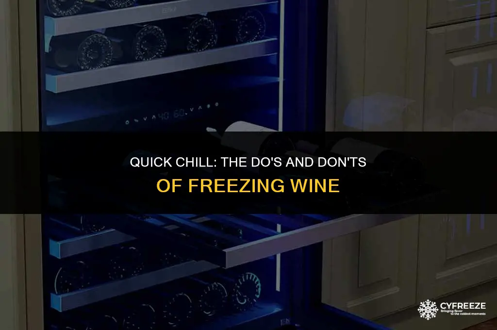 can i put wine in freezer to chill