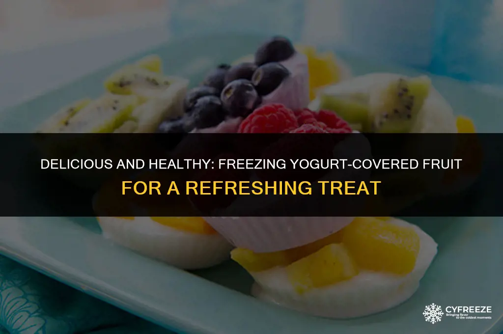 can i put yogurt on fruit and then freeze it