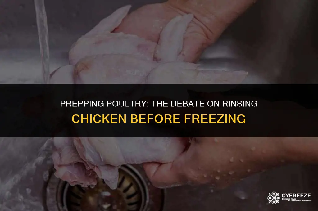 can i rinse chicken before freezing