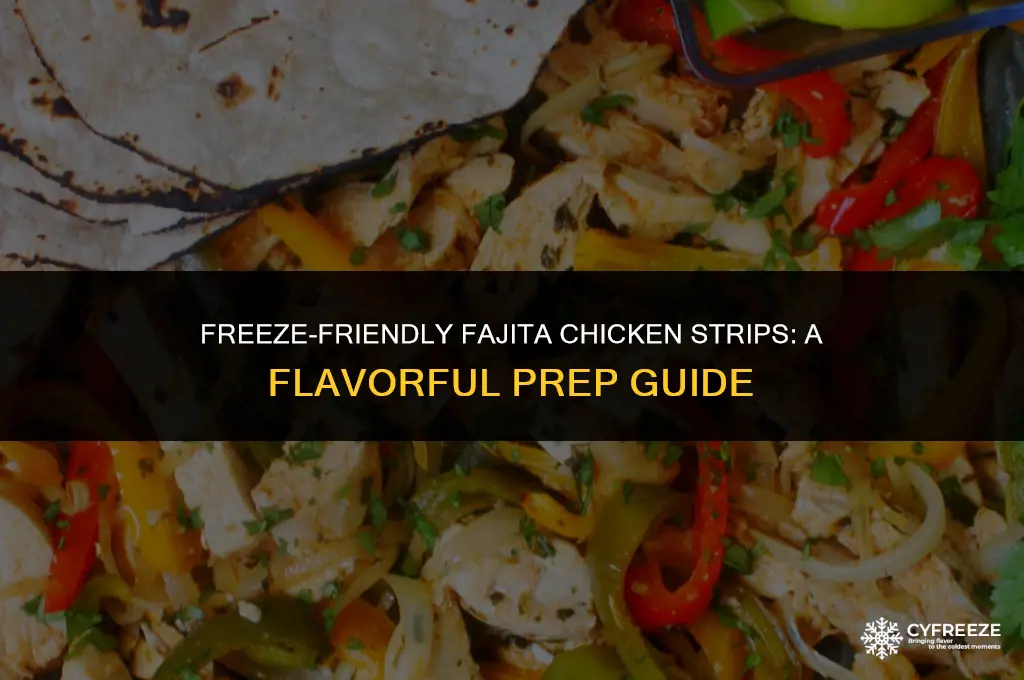 can i season raw chicken strips for fajitas then freeze