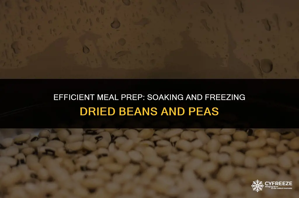 can i soak dried beans and peas and freeze them