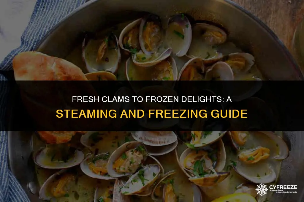 can i steam fresh clams then freeze them