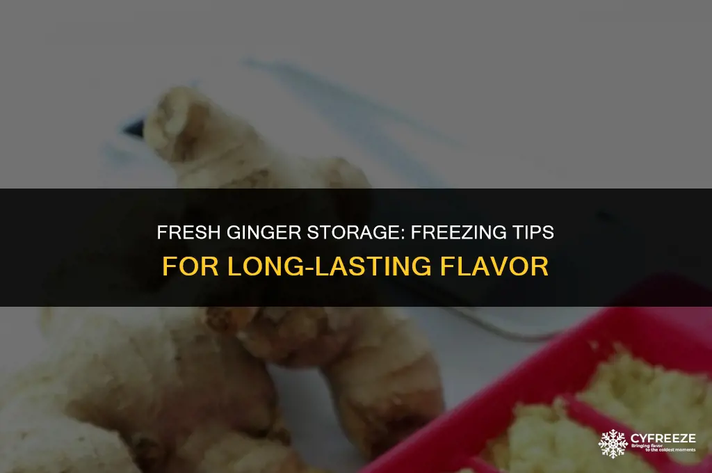can i store fresh ginger in the freezer
