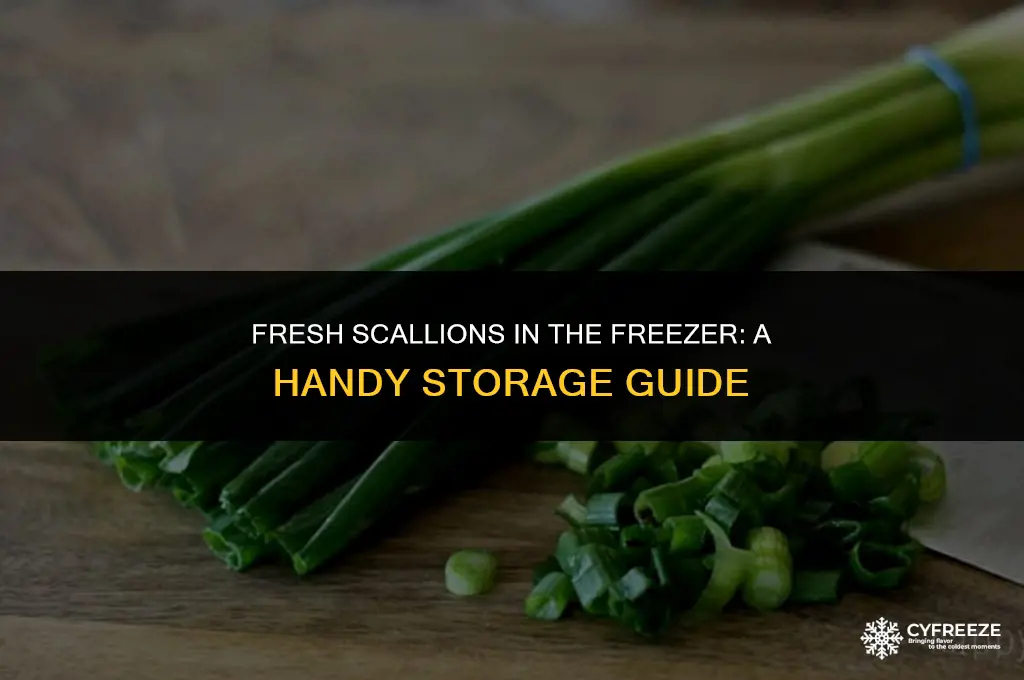 can i store fresh scallions in the freezer