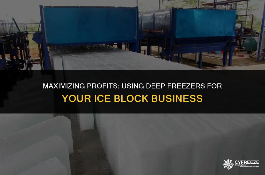 can i use deep freezer for ice block business