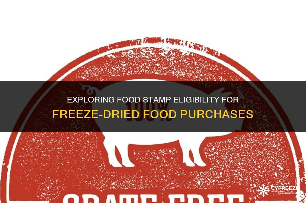 can i use food stamps for freeze dried food