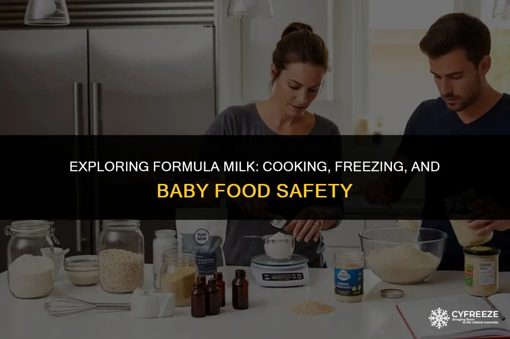 can i use formula milk to cook baby food freeze