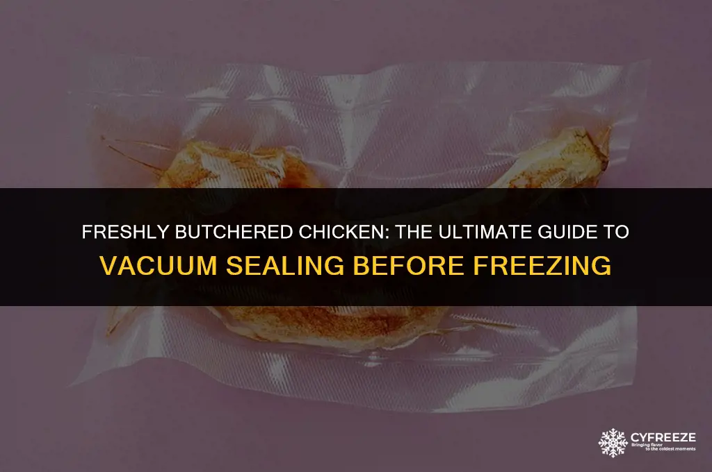 can i vacuum seal freshly butchered chicken before freezing