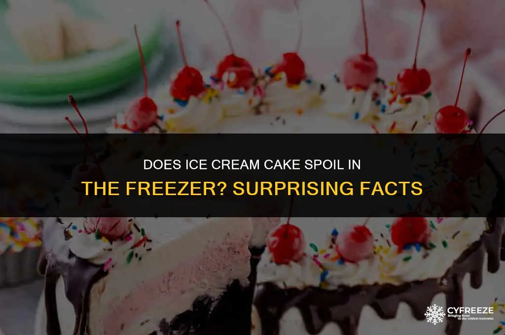 can ice cream cake go bad in the freezer