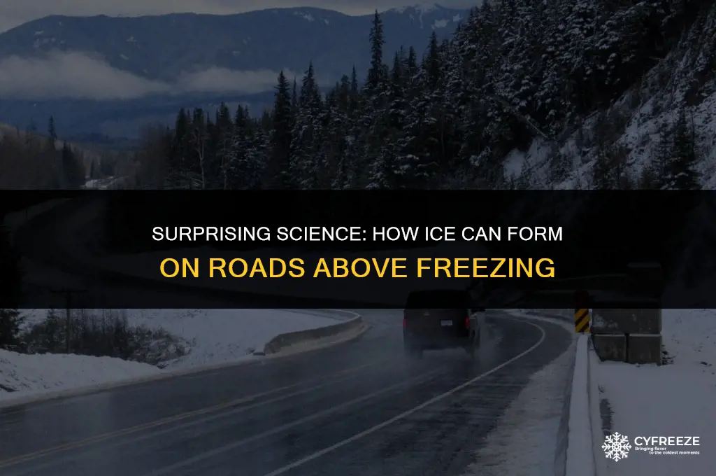 can ice form on roads above freezing