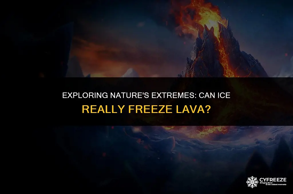 can ice freeze lava