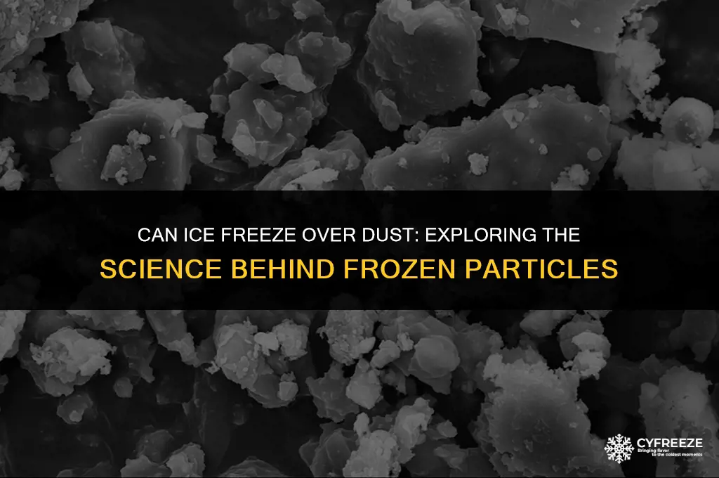 can ice freeze over dust