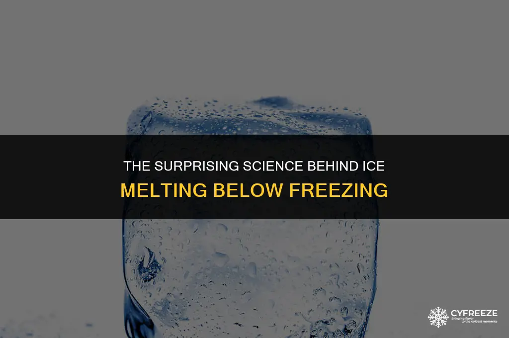 can ice melt below freezing