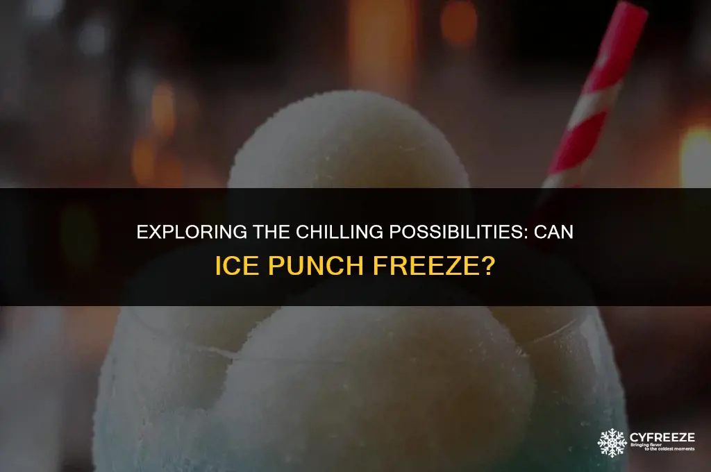 can ice punch freeze