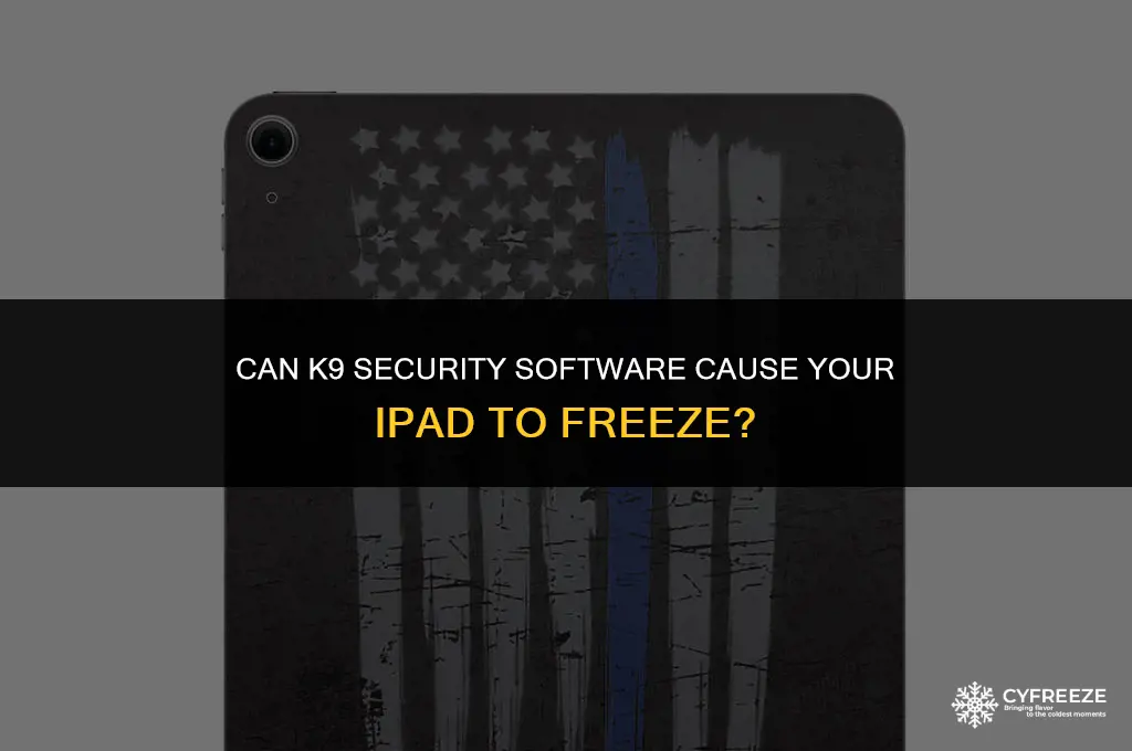 can k9 make an ipad freeze