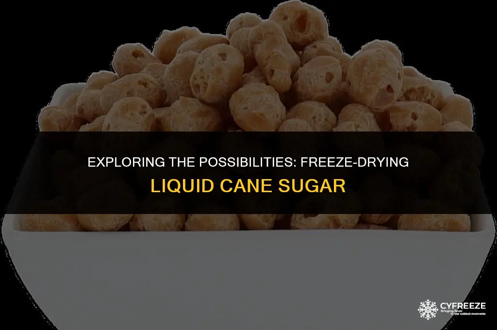 can liquid cane sugar be freeze dryed