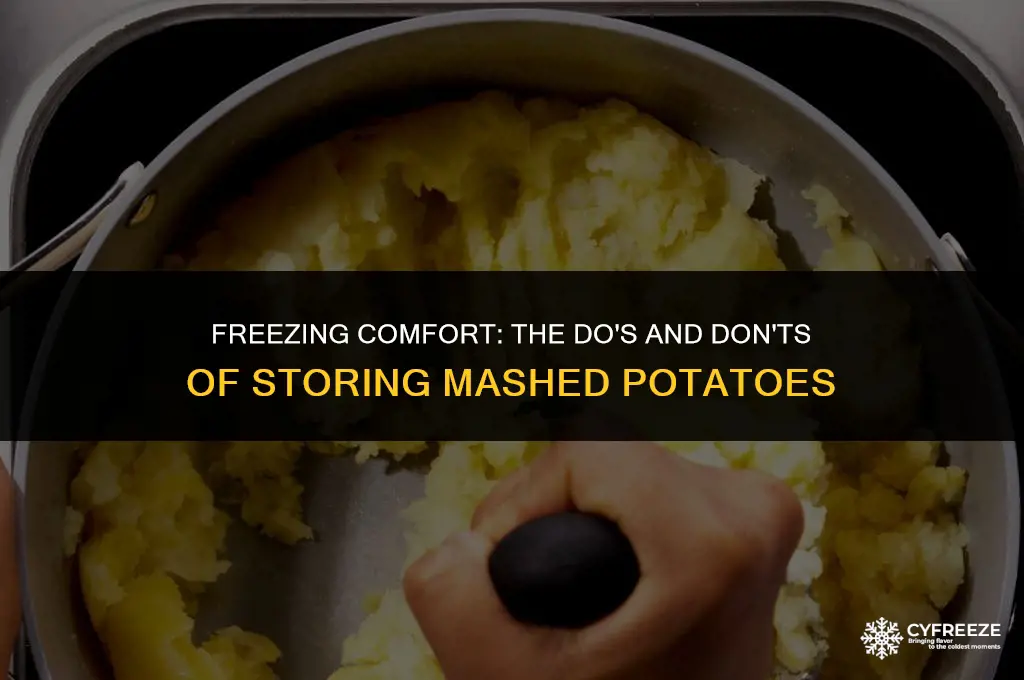 can mashpotatoes be put in the freezer