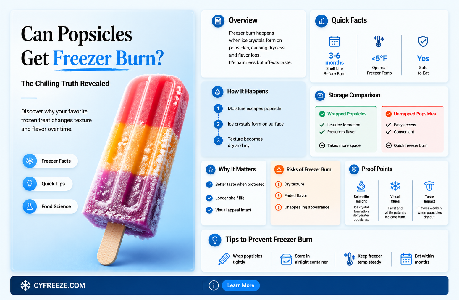 can popsicles get freezer burn