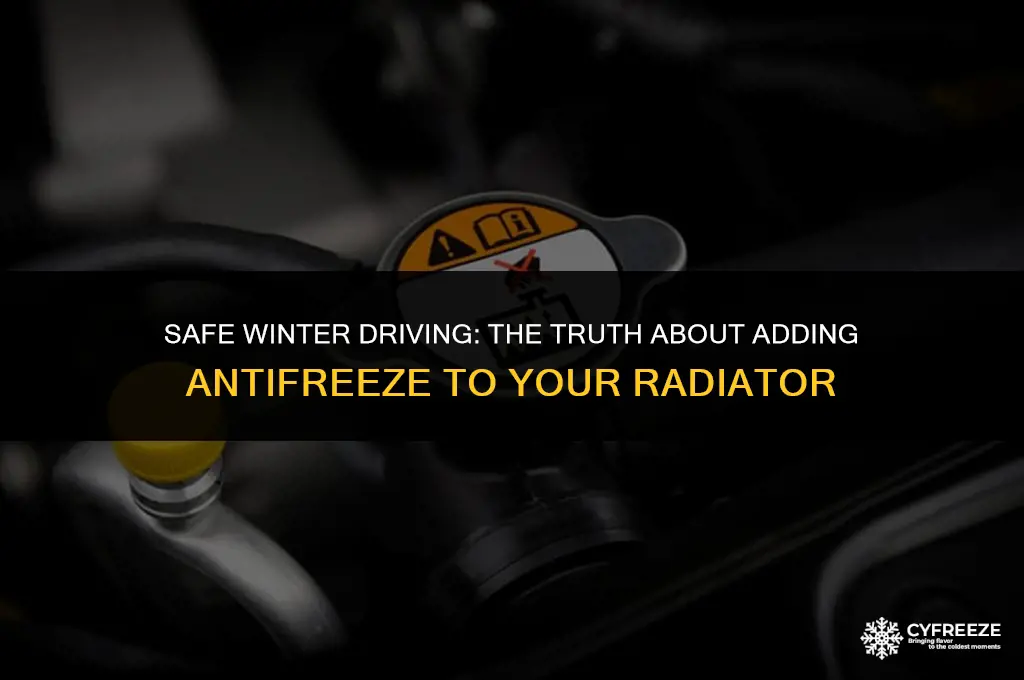 can put anti freeze directly into radiator
