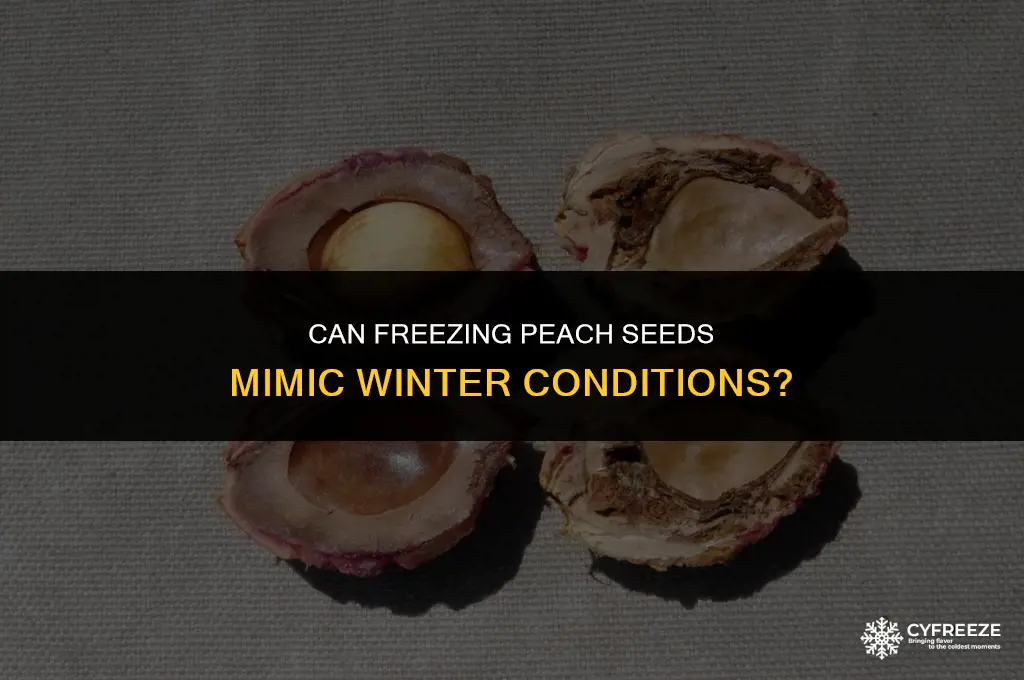 can putting peach seed in freezer mimic over winter