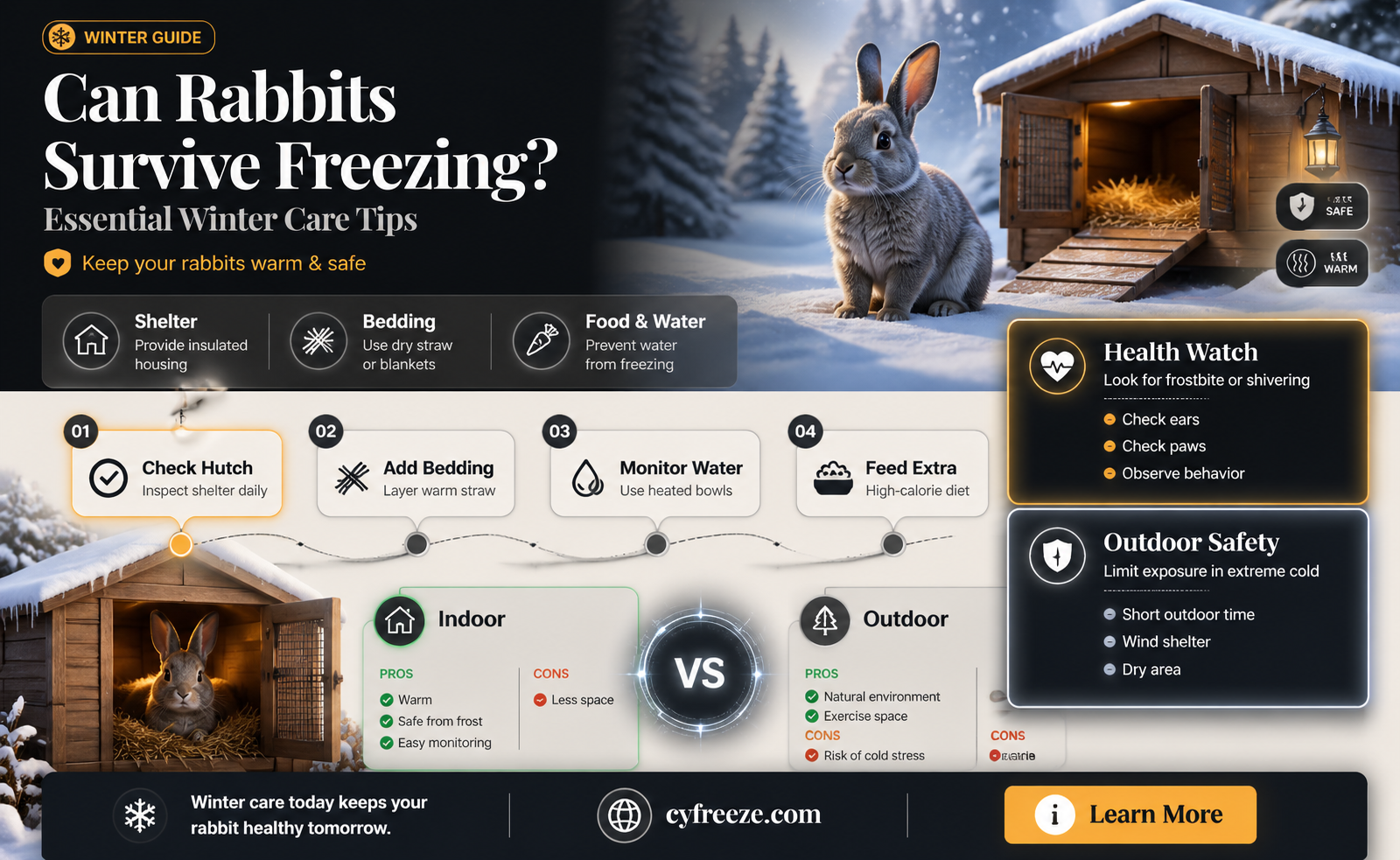 can rabbits survive freezing temperatures