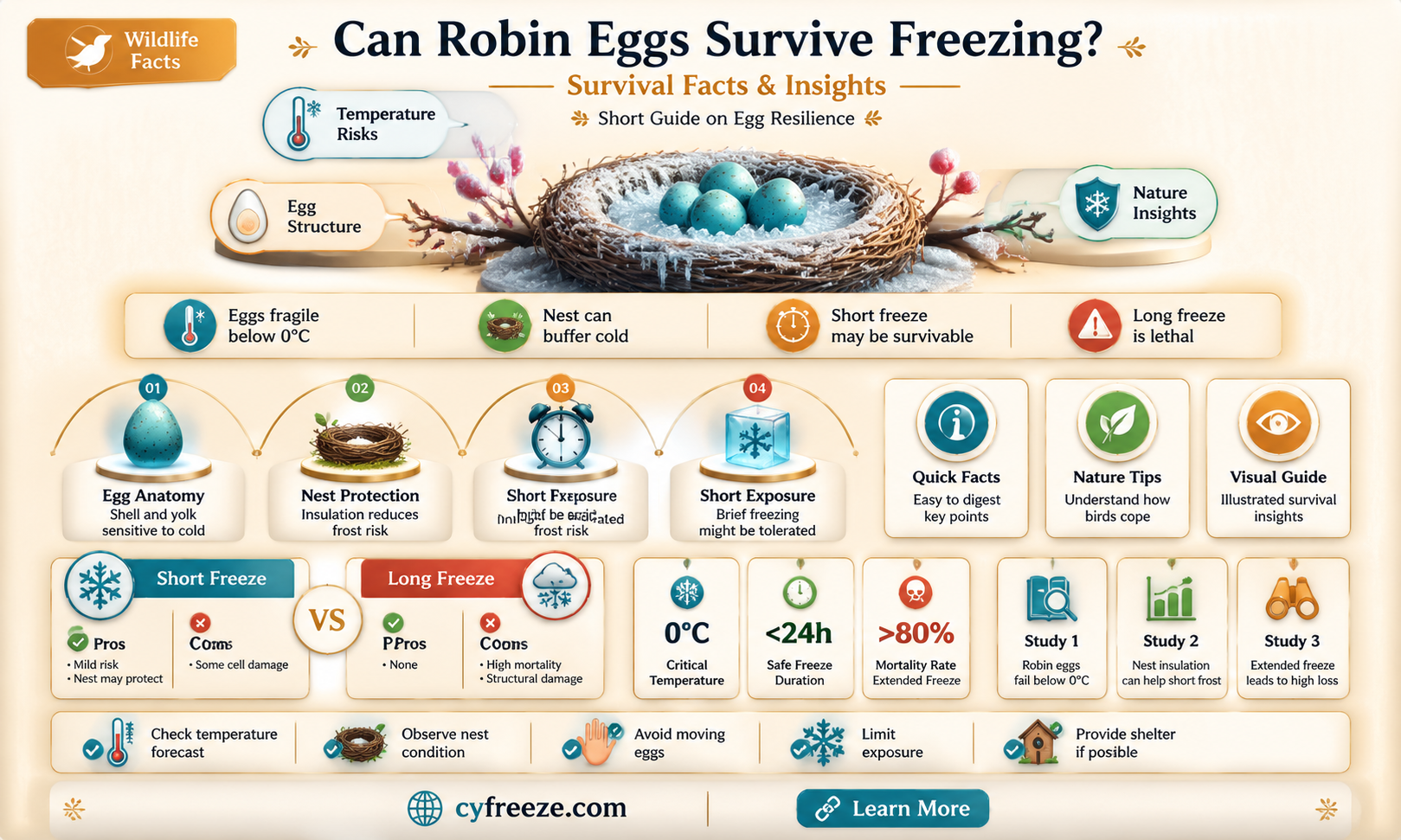 can robin eggs freeze