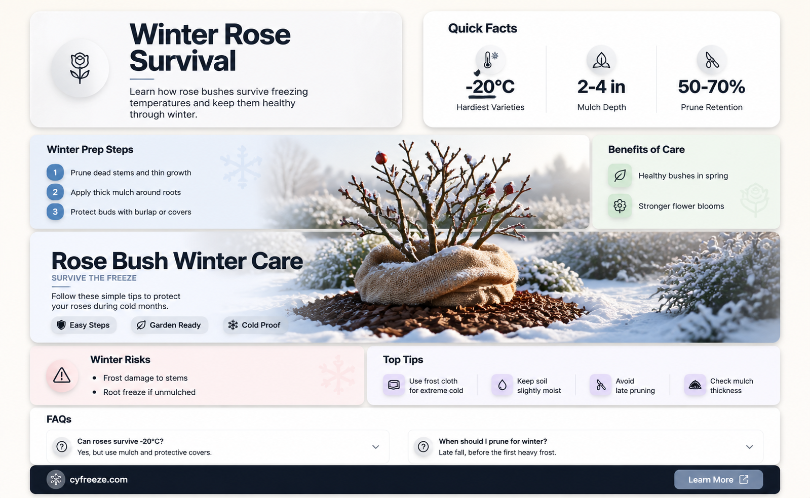 can rose bushes withstand freezing temperatures