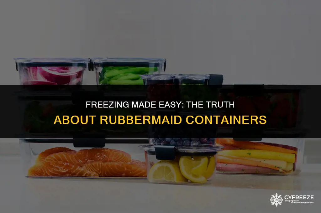 can rubbermaid containers be put in the freezer