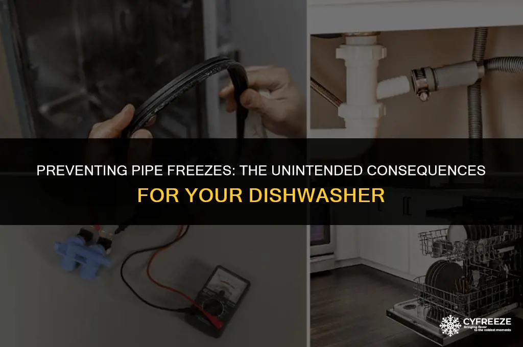 can running faucet to prevent pipes freezing make dishwasher leak