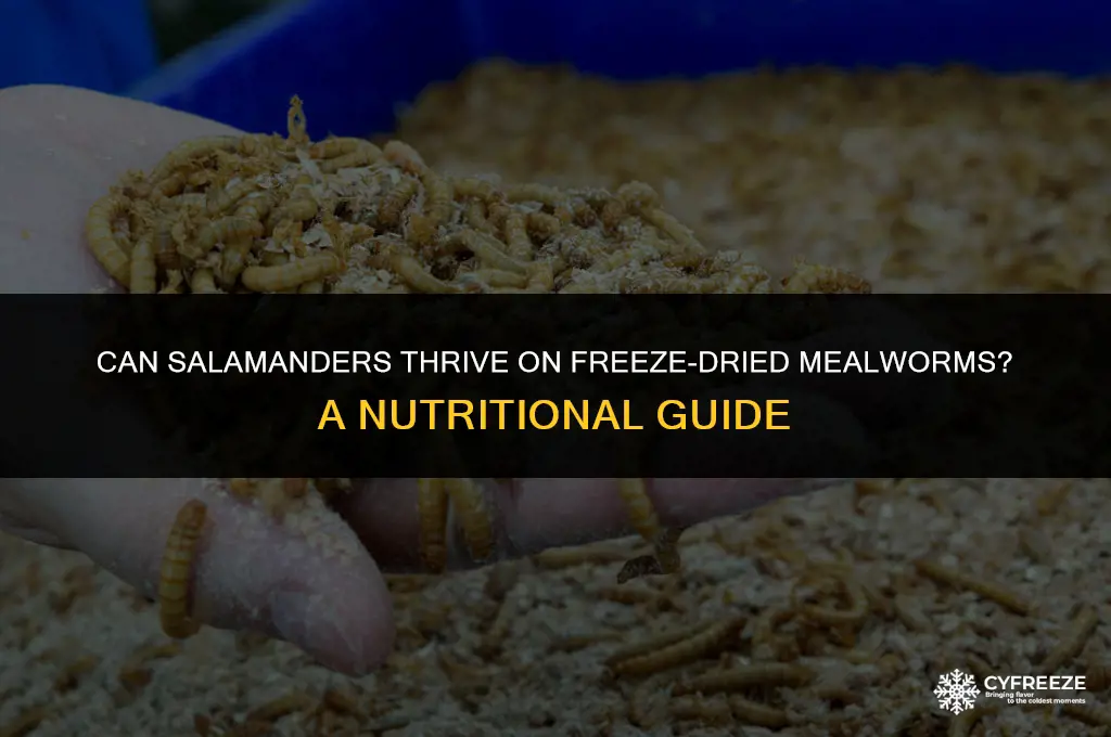 can salamanders eat freeze dried mealworms