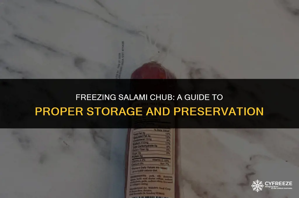 can salami chub be put in freezer