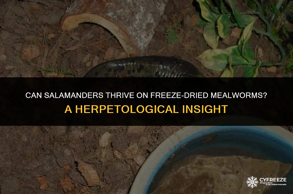 can salamnders eat freeze dried mealworms