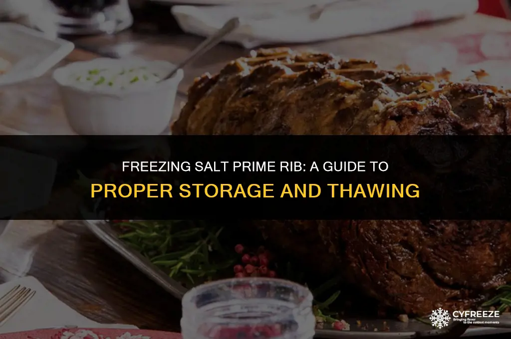 can salt prime rib be put in freezer