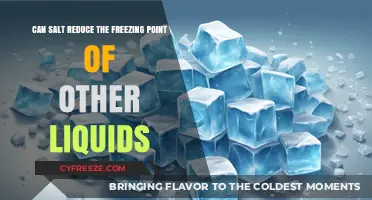 Salt's Impact: Lowering Freezing Points in Liquids Beyond Water