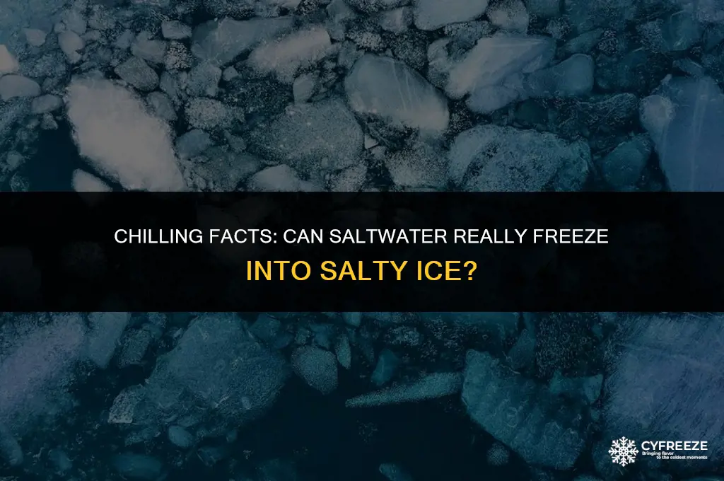 can saltwater freeze into salty ice