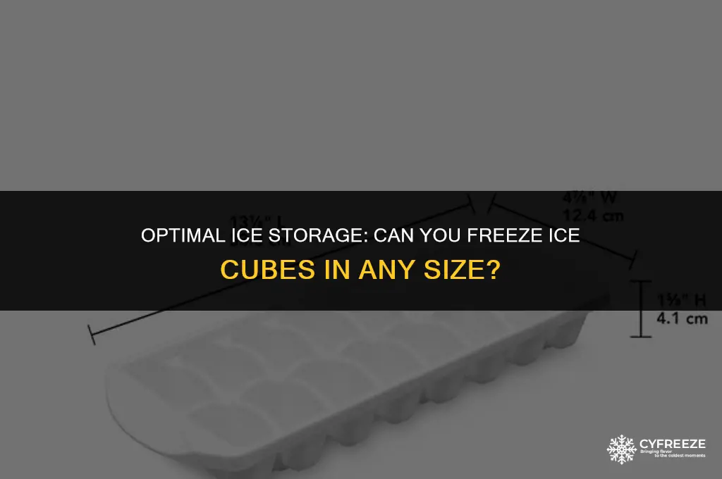 can size freezer ice