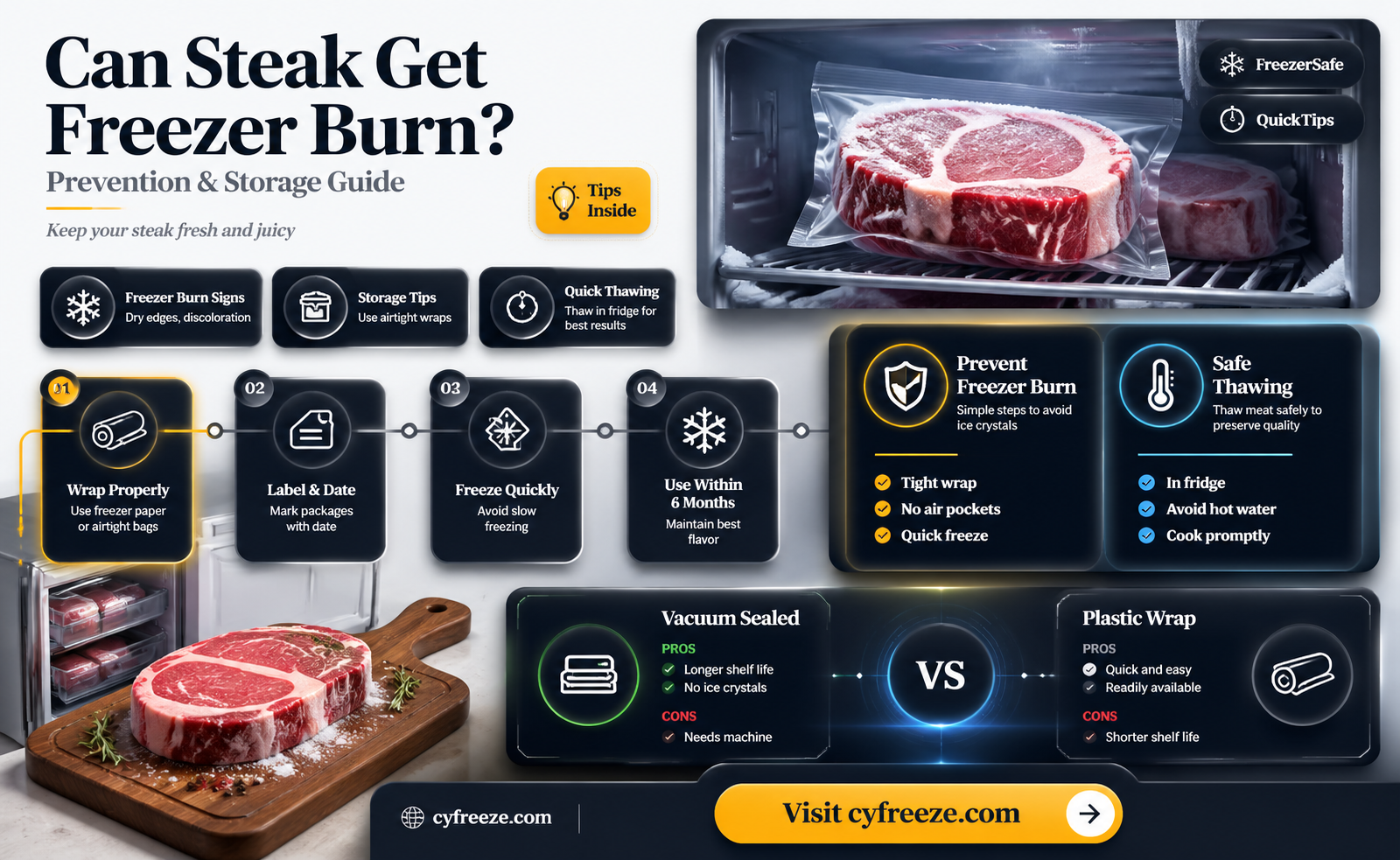 can steak get freezer burn